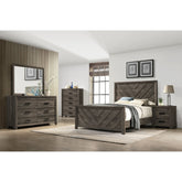 Eleanor Queen Bed in Mocha Grey – SKU EL400QBZS | Elements