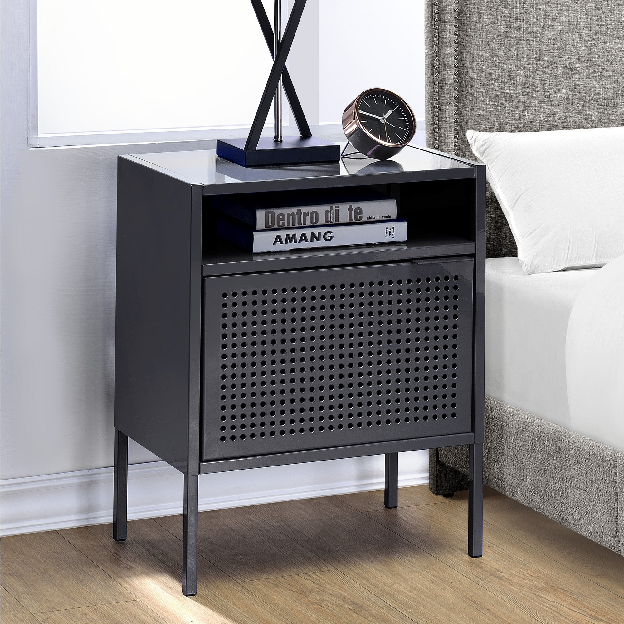 Ember Nightstand (C-1094) GREY NIGHTSTAND W/ USB – SKU CEB300NSE | Elements