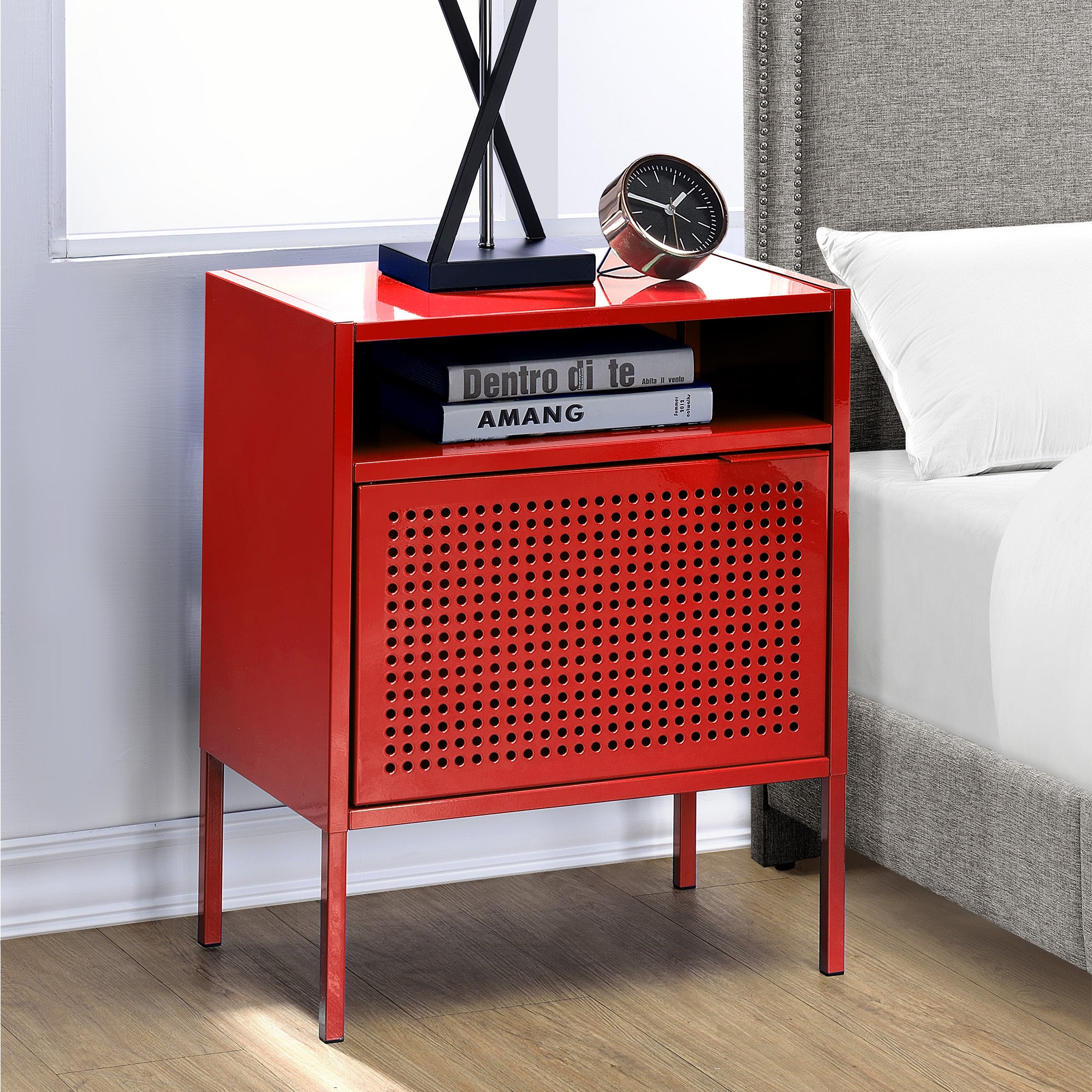 Ember Nightstand (C-1094) RED NIGHTSTAND W/ USB – SKU CEB400NSE | Elements