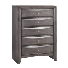 Emily Chest Grey 5Drawer (Sturdy)