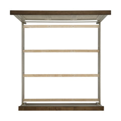 Farm Life King Panel Bed in Medium Brown and Washed Stone