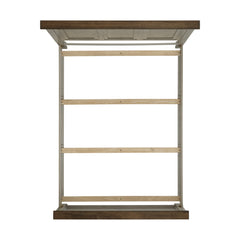 Farm Life Queen Panel Bed in Medium Brown and Washed Stone