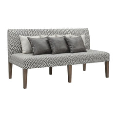 Gramercy Dining Three Seat Sofa w/Seven Pillows