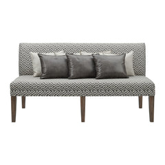 Gramercy Dining Three Seat Sofa w/Seven Pillows