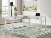 Hoover Furniture Outlet - Ashley Furniture - Robbinsdale L-Shaped Home Office Desk - L-Shaped Home Office Desk - H742H1