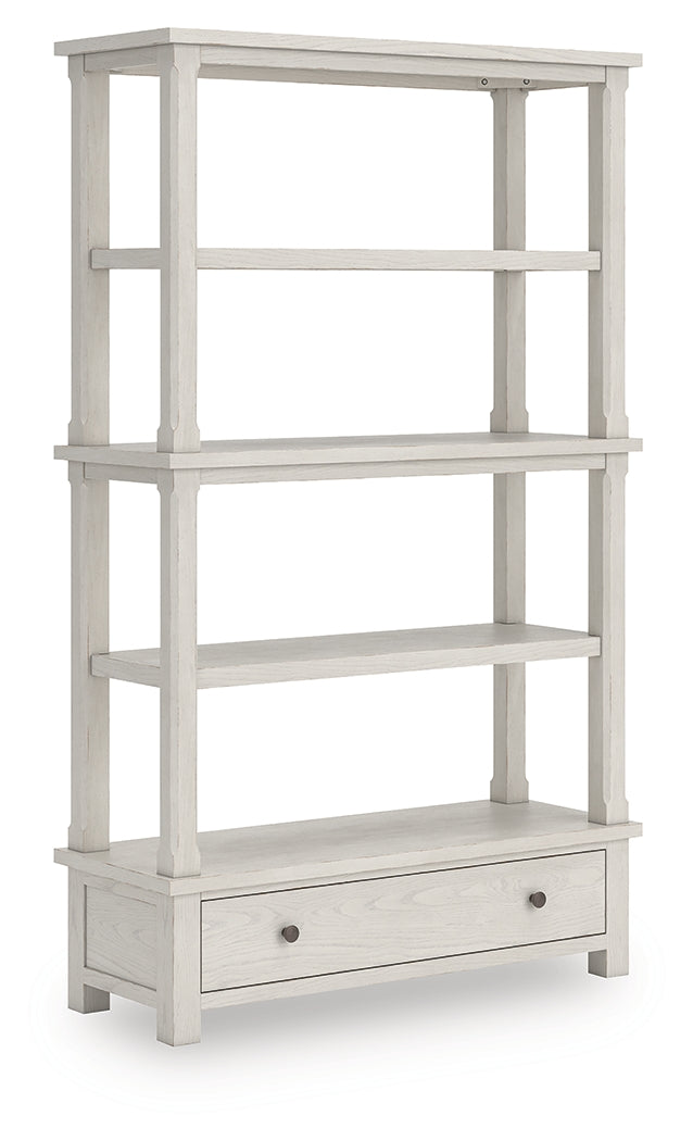 Hoover Furniture Outlet - Ashley Furniture - Robbinsdale 75" Bookcase - Bookcase / Antique White - H742-70