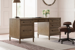 Hoover Furniture Outlet - Ashley Furniture - Roanhowe 68" Home Office Desk - Home Office Desk - H769-21