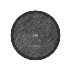 Halo Round Smart End Table in Black