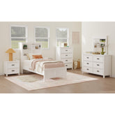 Hampton Kids Twin Bookcase Bed in White – SKU Y-15760-7-TB | Elements