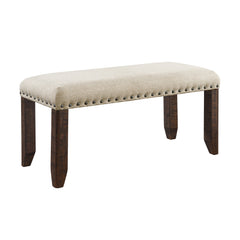 Jax 6pc Dining Set- Table 4 Upholstered Side Chairs & Bench
