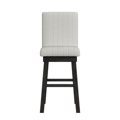 Jemma Swivel Bar Stool with Beige Linen in Dark Espresso (2 Per Carton)