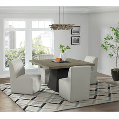 Jemma Upholstered Side Chair in Beige Linen (2 Per Carton) – SKU D-7570-6-SC | Elements