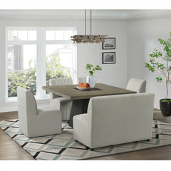 Jemma Upholstered Bench in Beige Linen – SKU D-7570-6-BN | Elements