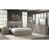 Kelis Dresser and Mirror Set in Grey – SKU B-9770-3-DRMR | Elements