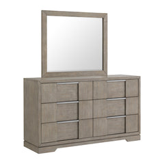 Kelis Queen Panel 4PC Bedroom Set with LED in Grey