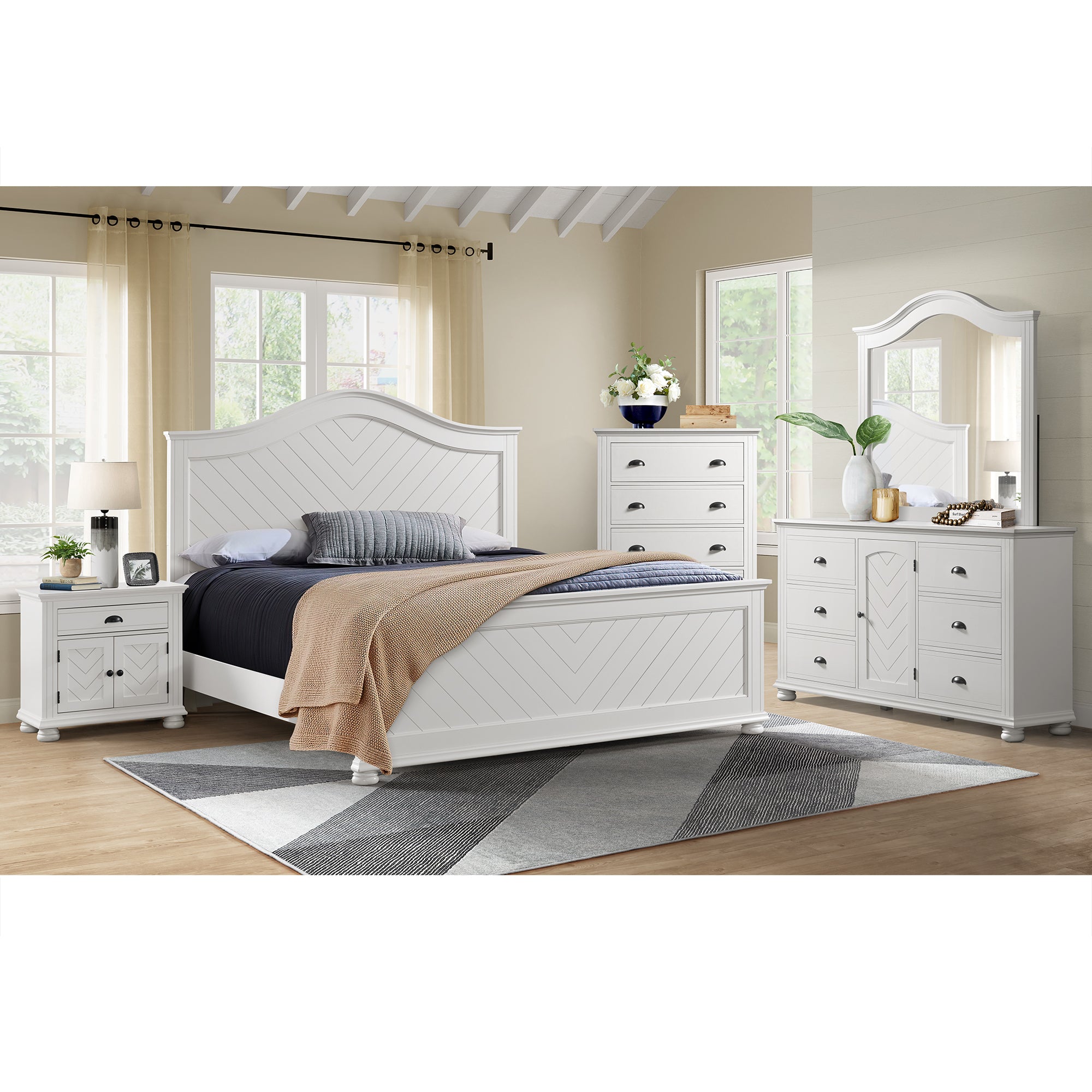 Kona 6-Drawer Dresser in White – SKU B-9340-7-DR | Elements