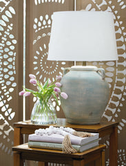 Hoover Furniture Outlet - Ashley Furniture - Shawburg Table Lamp - Terracotta Table Lamp (1/CN) - L100814