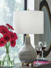 Hoover Furniture Outlet - Ashley Furniture - Judlen Table Lamp - Ceramic Table Lamp (1/CN) - L100844