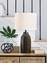 Hoover Furniture Outlet - Ashley Furniture - Jyler Table Lamp - Terracotta Table Lamp (1/CN) - L100904