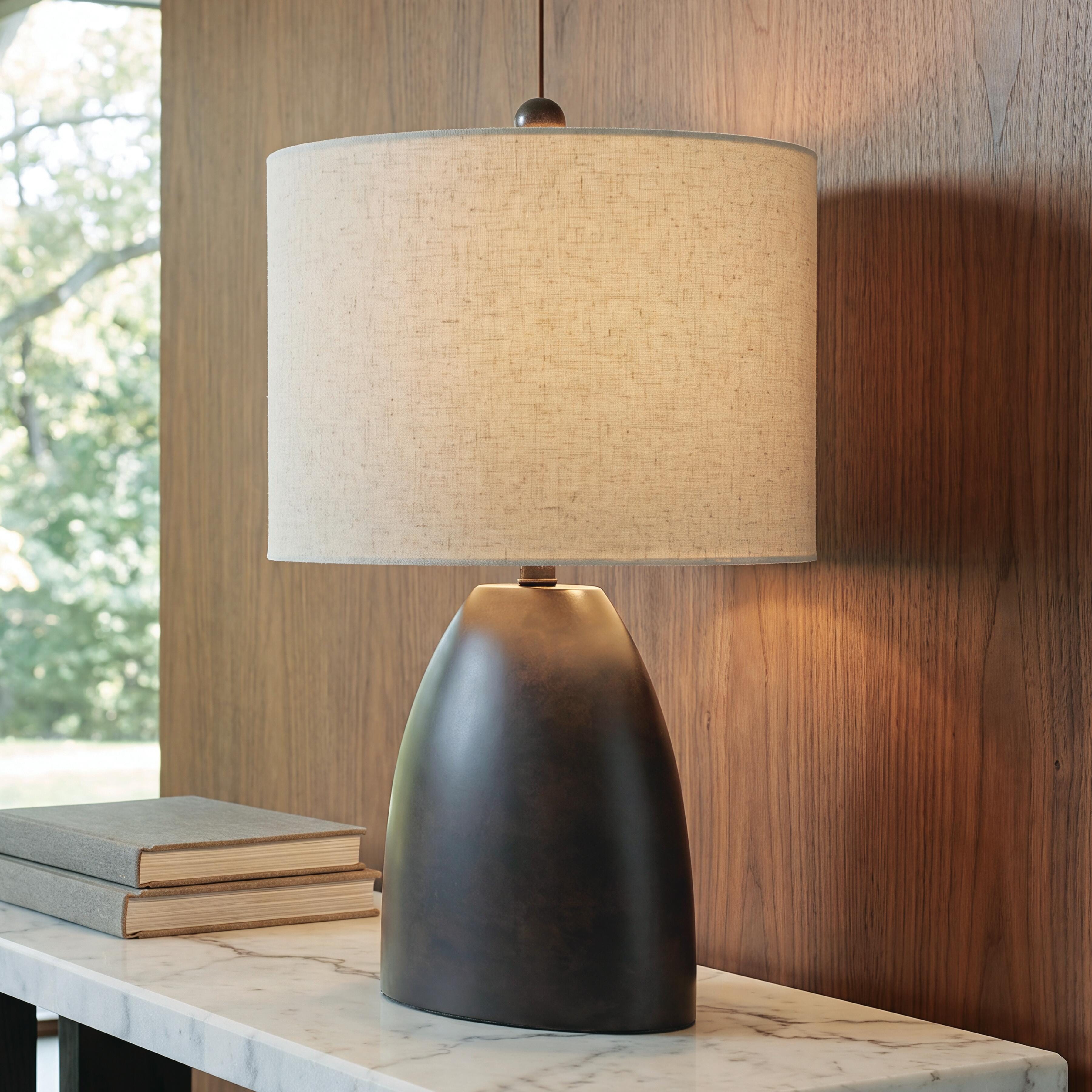 Hoover Furniture Outlet - Ashley Furniture - Sethmore Table Lamp - Terracotta Table Lamp (1/CN) - L101024
