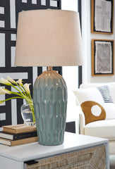 Hoover Furniture Outlet - Ashley Furniture - Hadbury Table Lamp (Set of 2) - Ceramic Table Lamp (Set of 2) - L178034