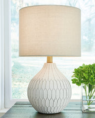 Hoover Furniture Outlet - Ashley Furniture - Wardmont Table Lamp - Ceramic Table Lamp (1/CN) - L180094