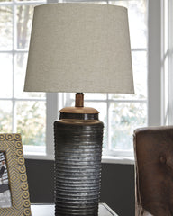 Hoover Furniture Outlet - Ashley Furniture - Norbert Table Lamp (Set of 2) - Metal Table Lamp (Set of 2) - L204064