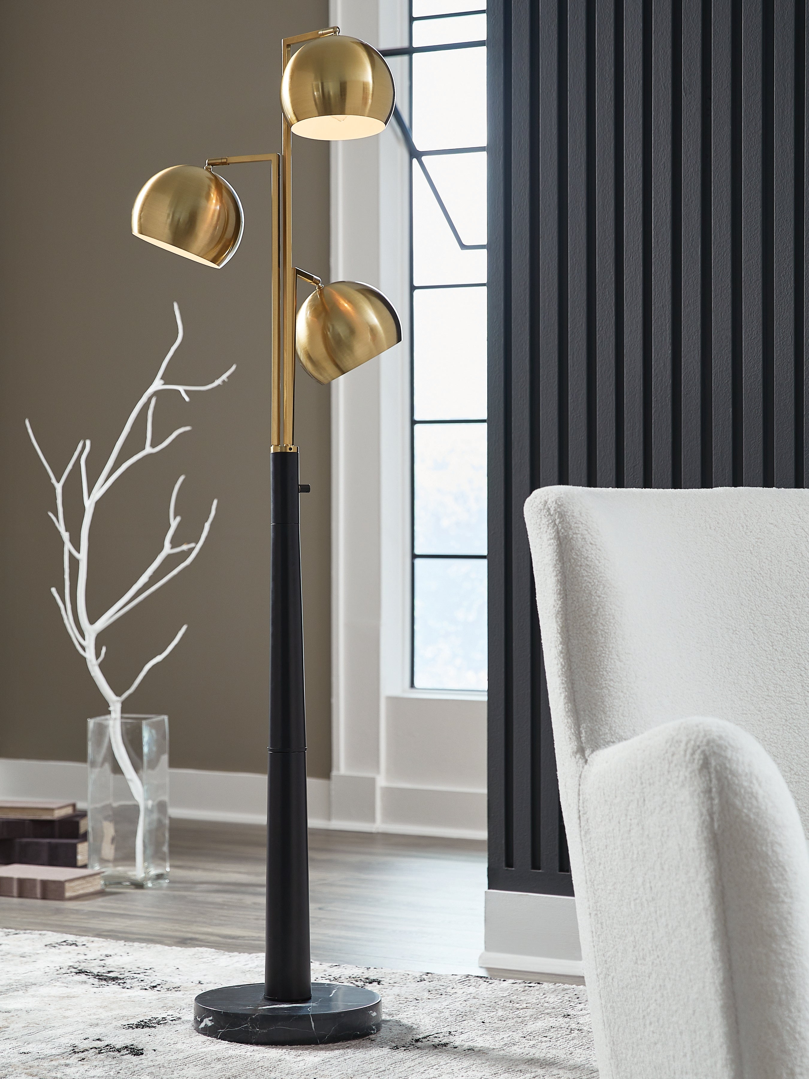 Hoover Furniture Outlet - Ashley Furniture - Sorcha Floor Lamp - Metal Floor Lamp (1/CN) - L206111
