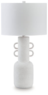Hoover Furniture Outlet - Ashley Furniture - Perringhill Table Lamp - Metal Table Lamp (1/CN) / Distressed White - L207504