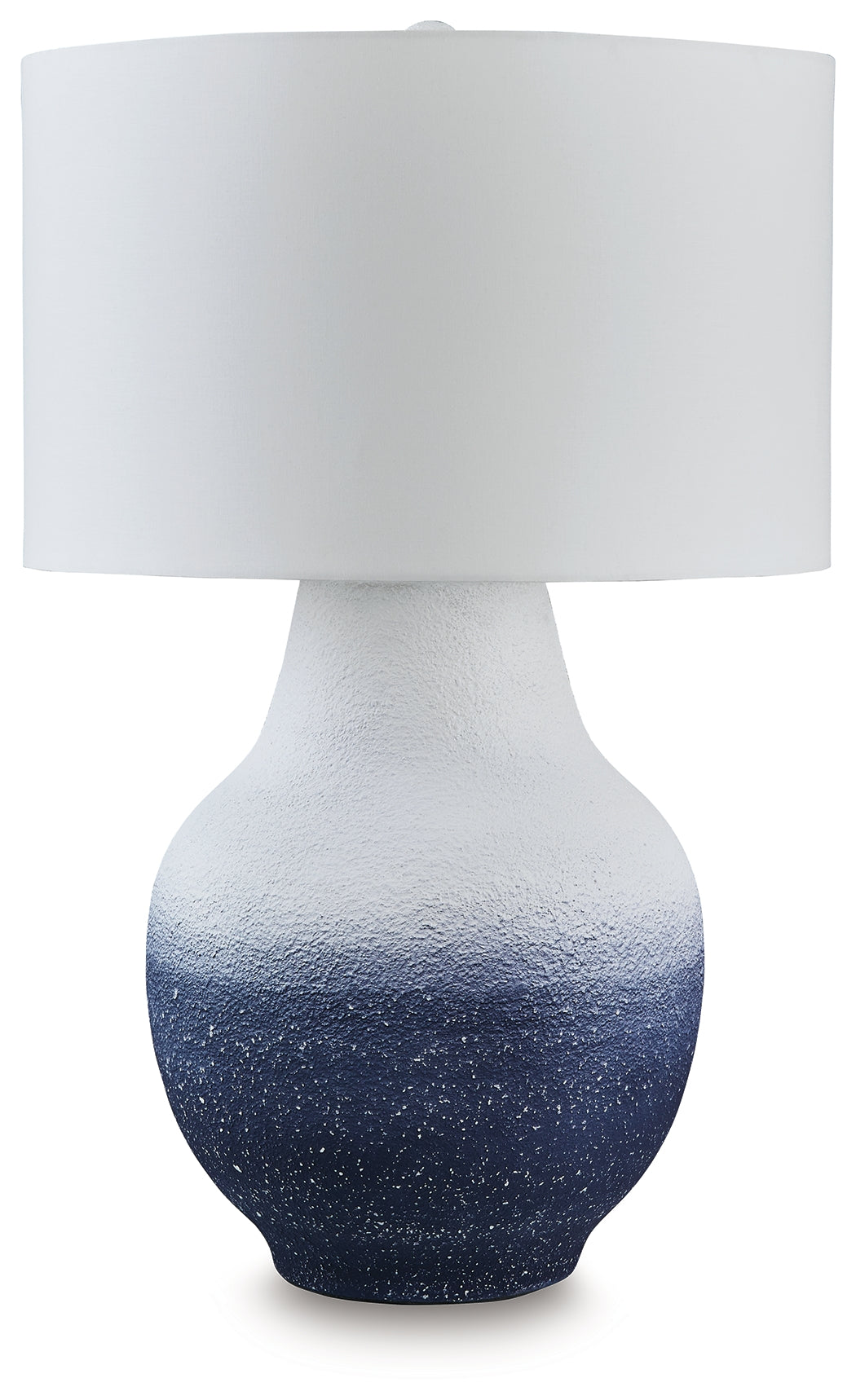 Hoover Furniture Outlet - Ashley Furniture - Dashland Table Lamp - Metal Table Lamp (1/CN) / White/Navy - L207514