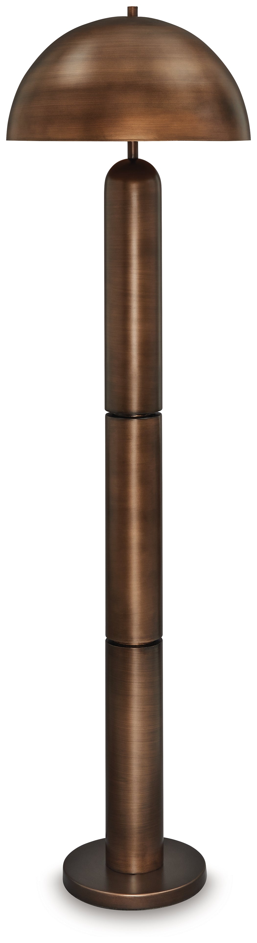 Hoover Furniture Outlet - Ashley Furniture - Wendfield Floor Lamp - Metal Floor Lamp (1/CN) / Antique Copper Finish - L208431