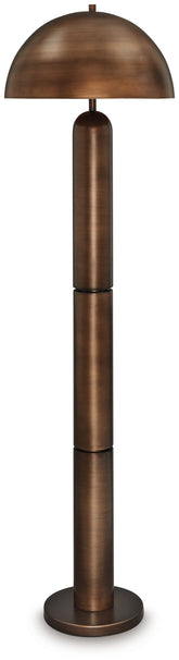 Hoover Furniture Outlet - Ashley Furniture - Wendfield Floor Lamp - Metal Floor Lamp (1/CN) / Antique Copper Finish - L208431