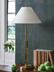 Hoover Furniture Outlet - Ashley Furniture - Haigwood Table Lamp - Metal Table Lamp (1/CN) - L208474