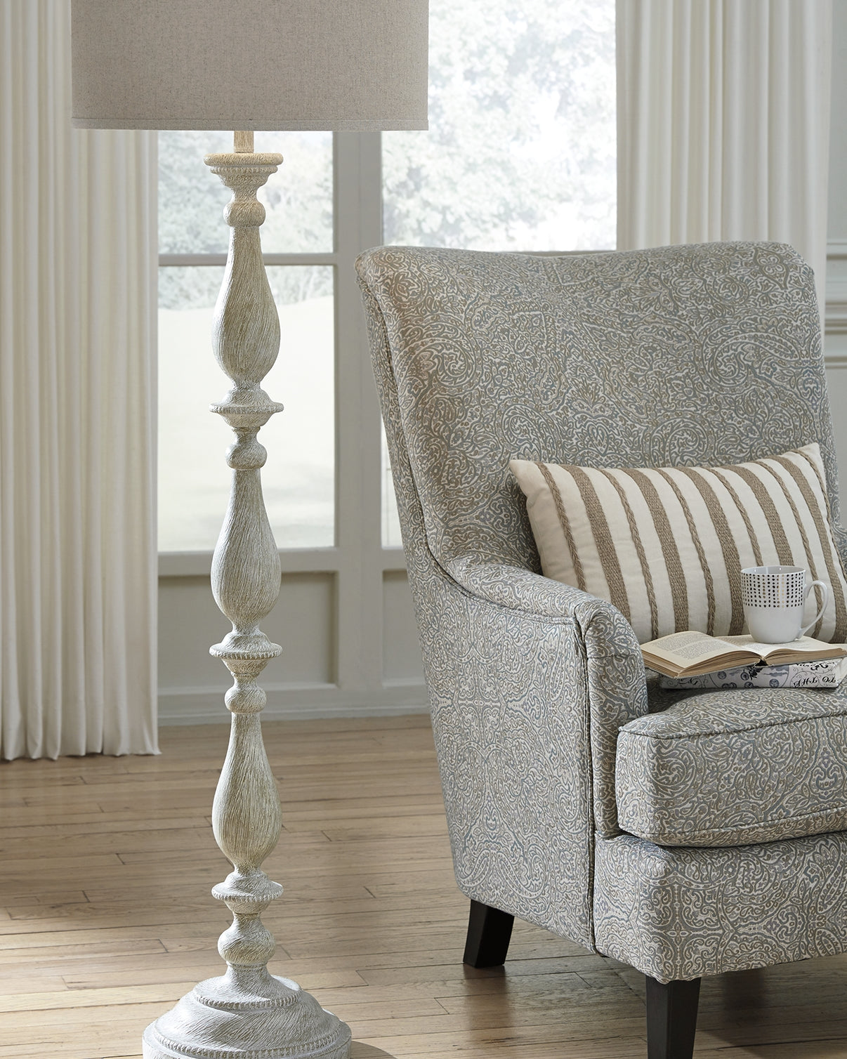 Hoover Furniture Outlet - Ashley Furniture - Bernadate Floor Lamp - Poly Floor Lamp (1/CN) - L235341