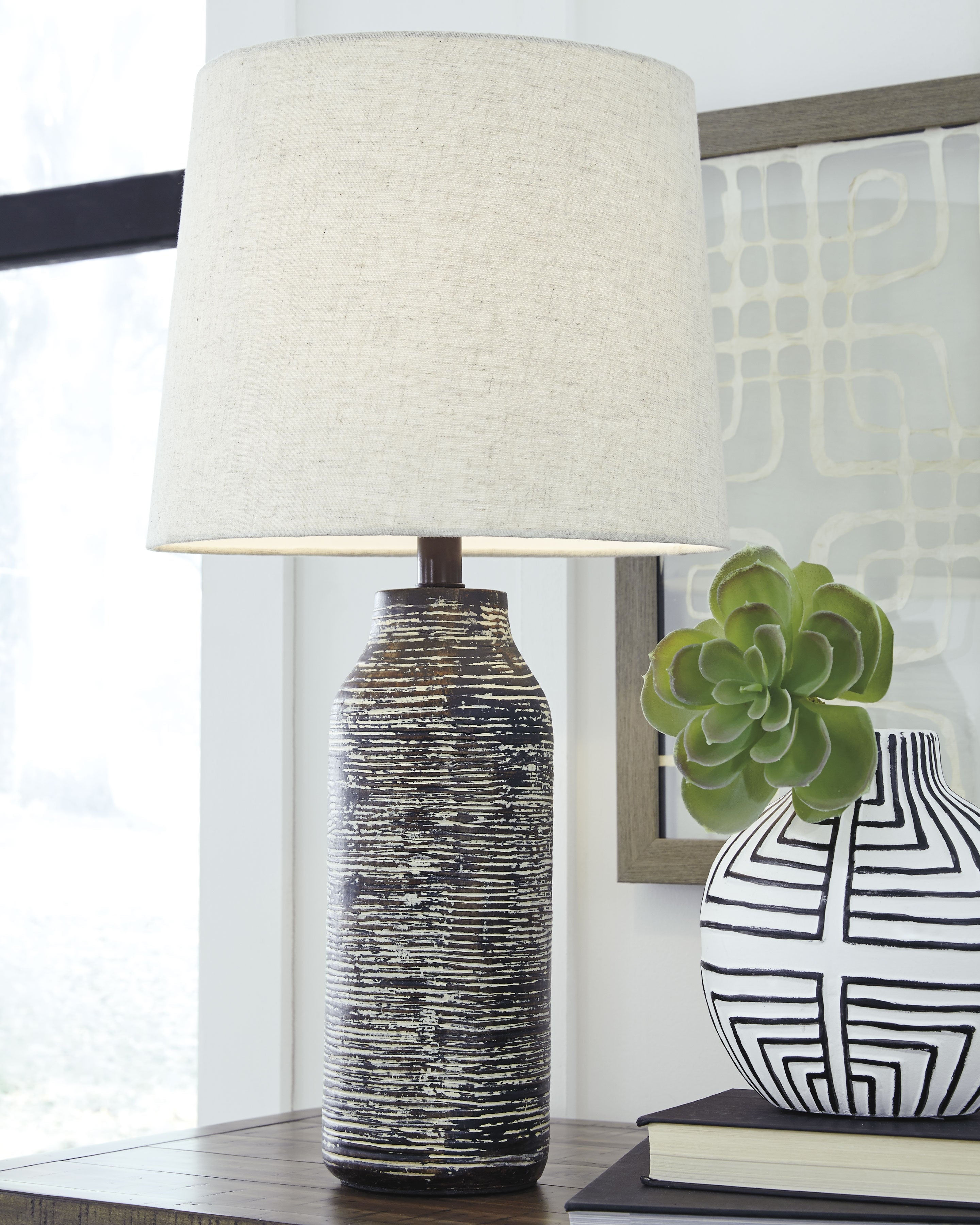 Hoover Furniture Outlet - Ashley Furniture - Mahima Table Lamp (Set of 2) - Paper Table Lamp (Set of 2) - L235584