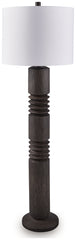 Hoover Furniture Outlet - Ashley Furniture - Fainwell Floor Lamp - Poly Floor Lamp (1/CN) / Distressed Black - L235861
