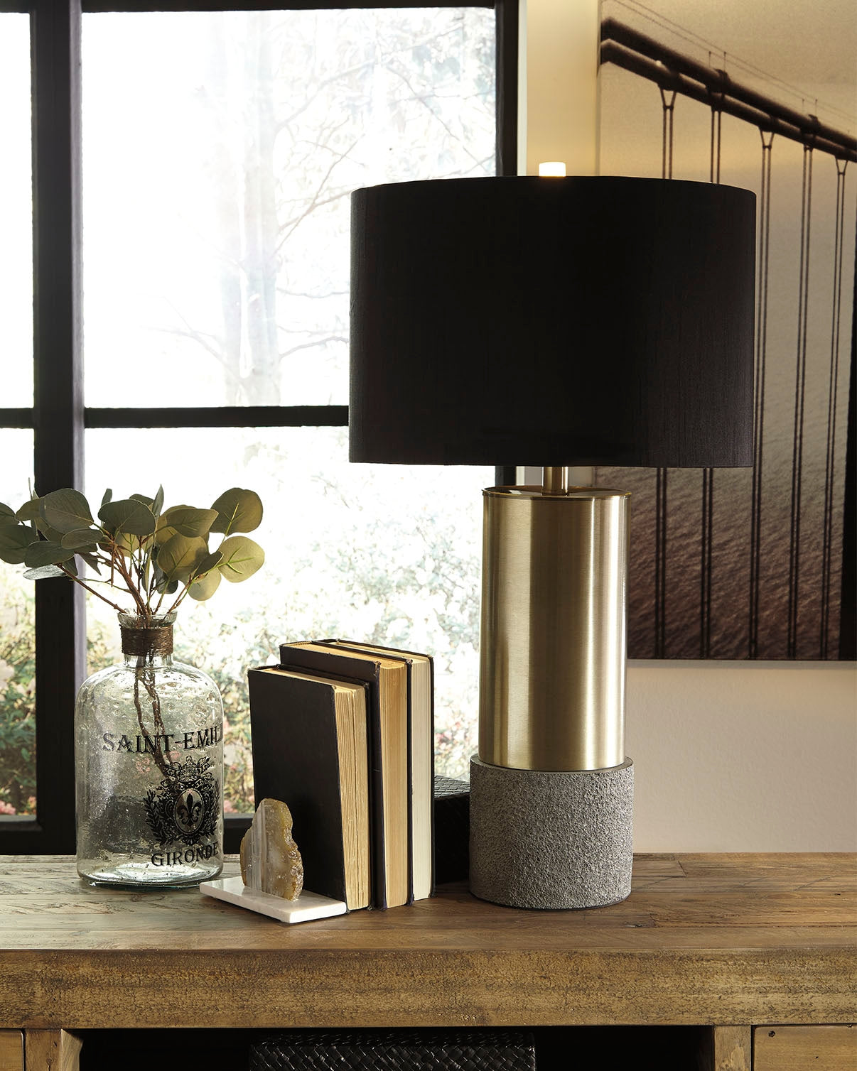 Hoover Furniture Outlet - Ashley Furniture - Jacek Table Lamp (Set of 2) - Metal Table Lamp (Set of 2) - L243164