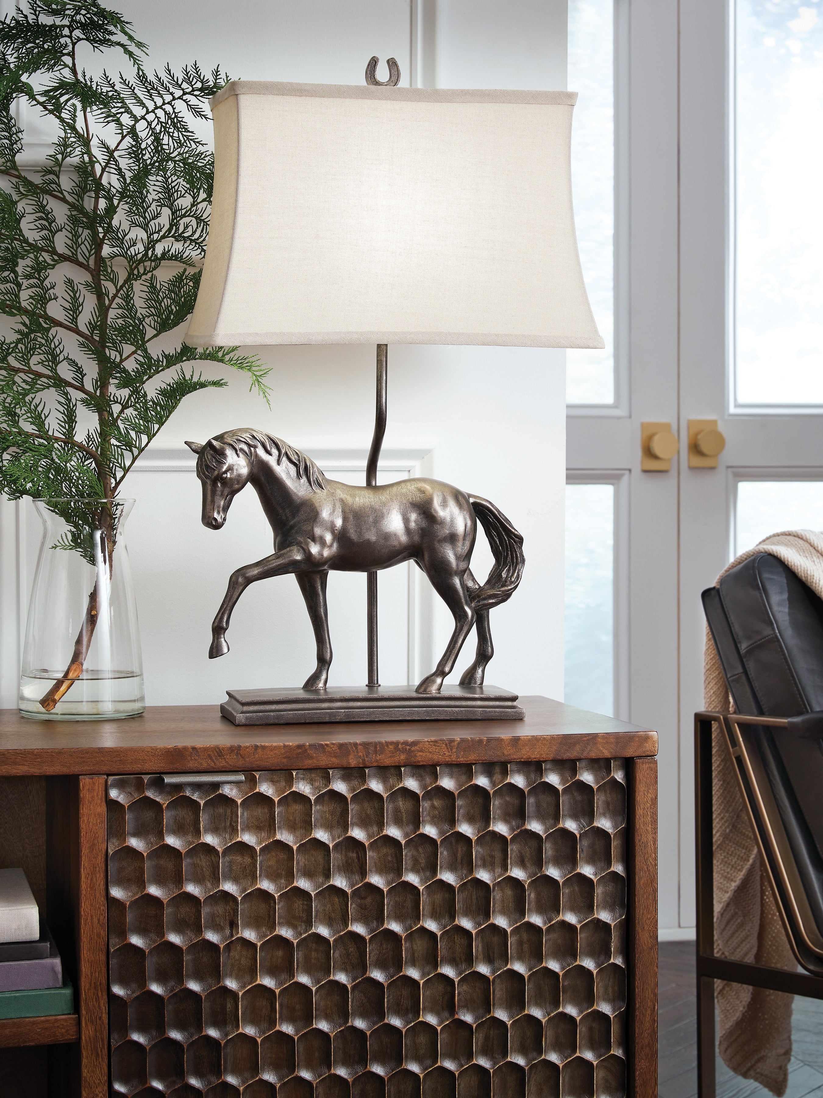 Hoover Furniture Outlet - Ashley Furniture - Sandorman Table Lamp - Poly Table Lamp (1/CN) - L317044