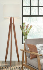 Hoover Furniture Outlet - Ashley Furniture - Dallson Floor Lamp - Wood Floor Lamp (1/CN) - L329011