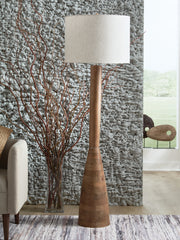 Hoover Furniture Outlet - Ashley Furniture - Ailsa Floor Lamp - Wood Floor Lamp (1/CN) - L329111