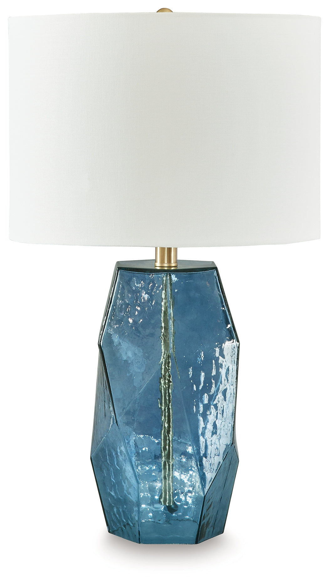 Hoover Furniture Outlet - Ashley Furniture - Tallow Table Lamp - Glass Table Lamp (1/CN) / Blue - L430854