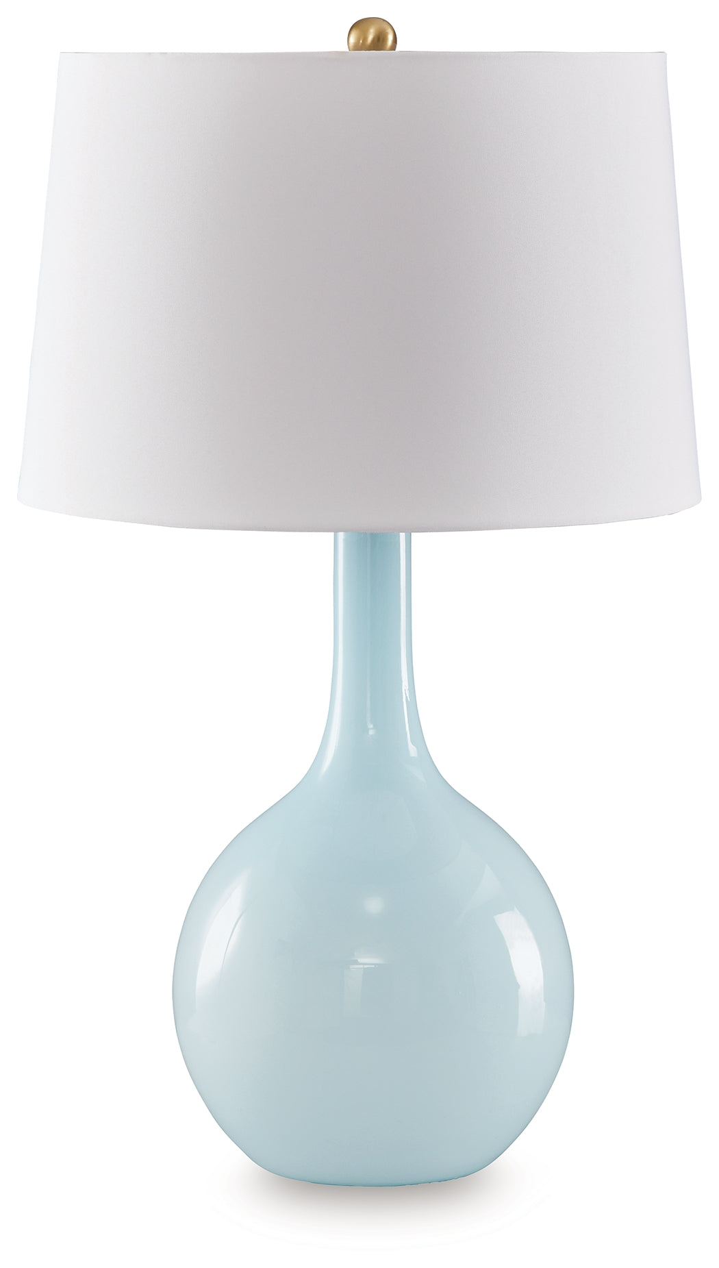 Hoover Furniture Outlet - Ashley Furniture - Rylanton Table Lamp - Glass Table Lamp (1/CN) / Aqua - L430874