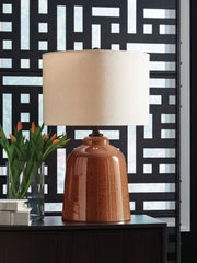 Hoover Furniture Outlet - Ashley Furniture - Aaleahya Table Lamp - Glass Table Lamp (1/CN) - L430904