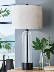 Hoover Furniture Outlet - Ashley Furniture - Kerrbrook Table Lamp - Glass Table Lamp (1/CN) - L430944