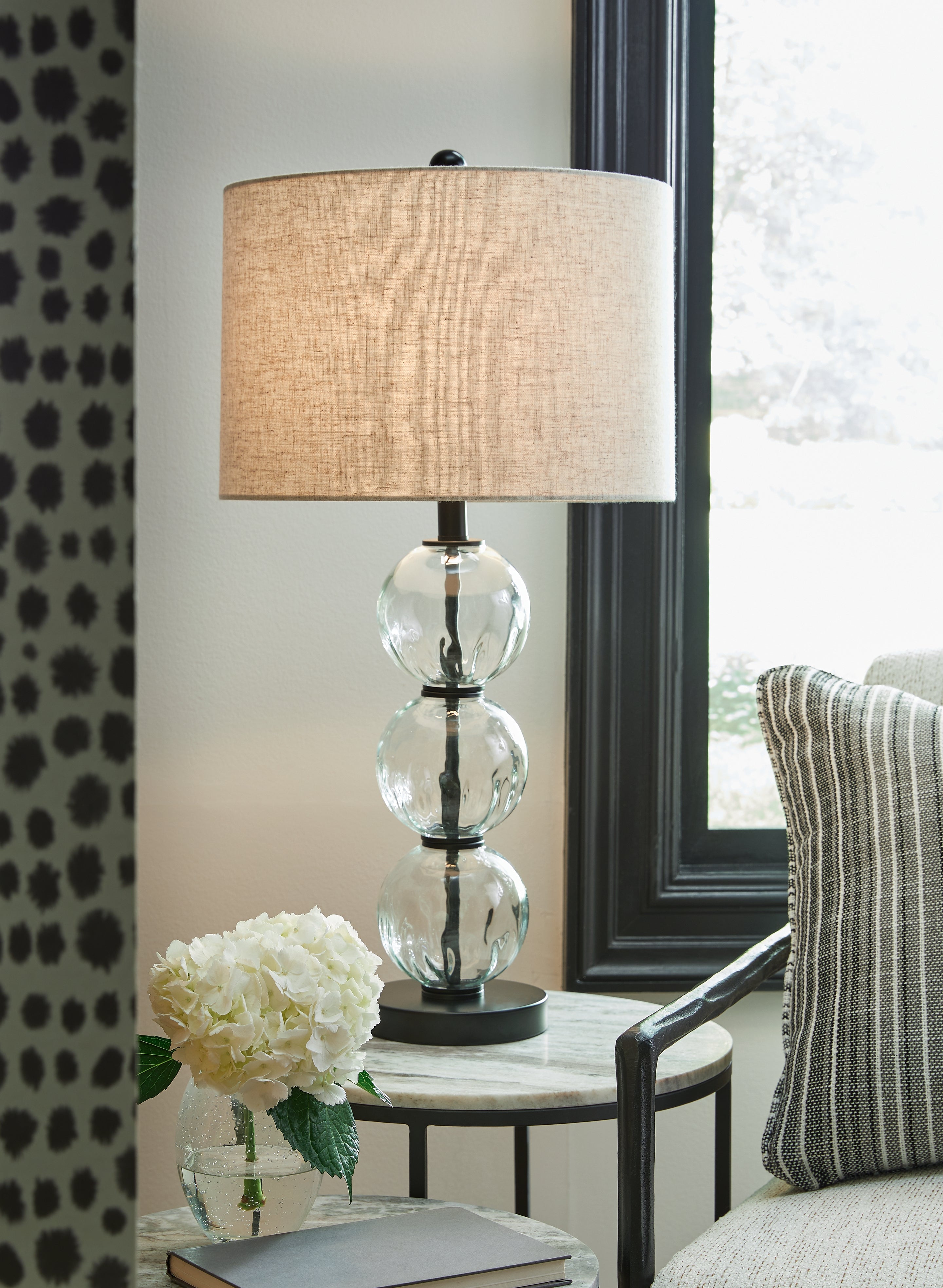 Hoover Furniture Outlet - Ashley Furniture - Airbal Table Lamp (Set of 2) - Glass Table Lamp (Set of 2) - L431604