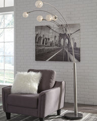 Hoover Furniture Outlet - Ashley Furniture - Winter Arc Lamp - Metal Arc Lamp (1/CN) - L725089