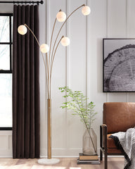 Hoover Furniture Outlet - Ashley Furniture - Taliya Arc Lamp - Metal Arc Lamp (1/CN) - L725119