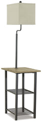 Hoover Furniture Outlet - Ashley Furniture - Shianne Floor Lamp - Metal Tray Lamp (1/CN) / Black - L734031