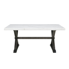 Lexi Dining Table in Espresso Base / White Marble Top