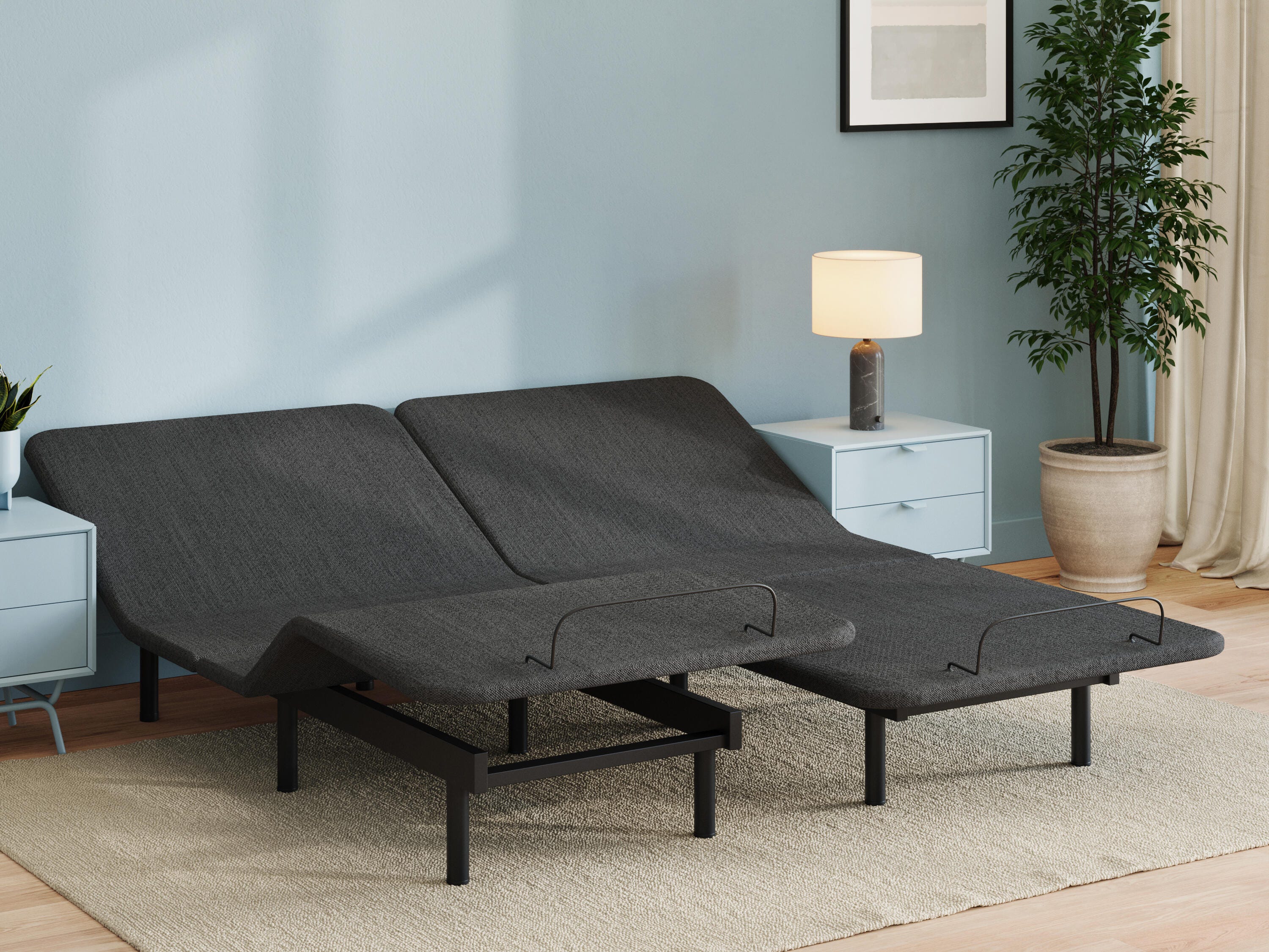 Hoover Furniture Outlet - Ashley Furniture - Comfort Classic Adj Base Split California King Adjustable Base - Split Cal King Adjustable Base - M1X1192